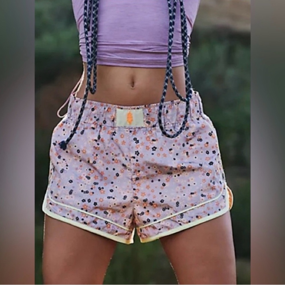FP Movement by Free People Varsity Blues Floral Athletic Shorts